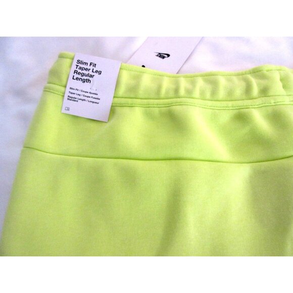 Nike Sportswear Men's Tech Fleece Slim Fit Jogger Pants Light Lemon Twist Black - Picture 7 of 8